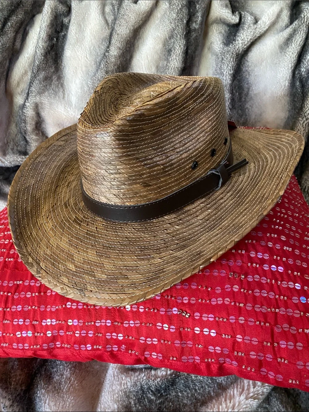 Gold Coast Sunwear Unisex Straw Beach Resort Wear Hat NWT